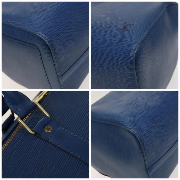 LOUIS VUITTON Epi Keepall 55 Boston Bag Toledo Blue - Picture 12 of 15